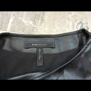 BCBG Leather Top